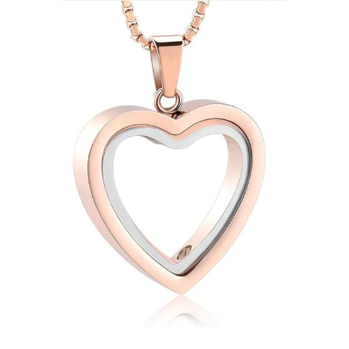 Heartfelt Remembrance: Stainless Steel Heart-Shaped Cremation Pendant